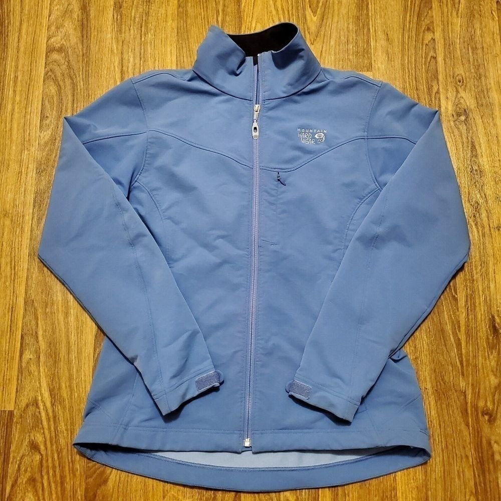Mountain‎ Hardwear Jacket Softshell Women Medium Blue Outdoor Wear Hiking